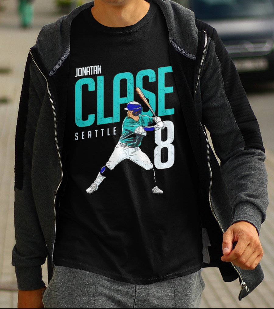 Jonatan Clase Seattle #8 MLBPA Player T-Shirt