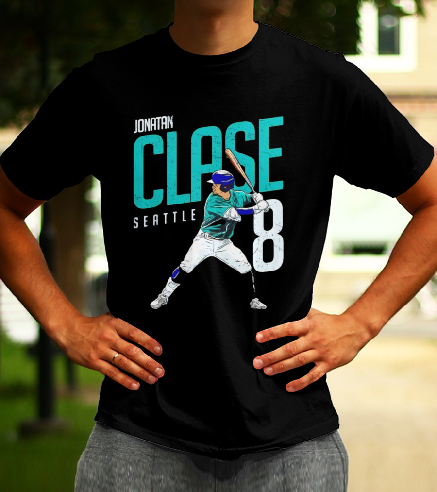 Jonatan Clase Seattle #8 MLBPA Player T-Shirt