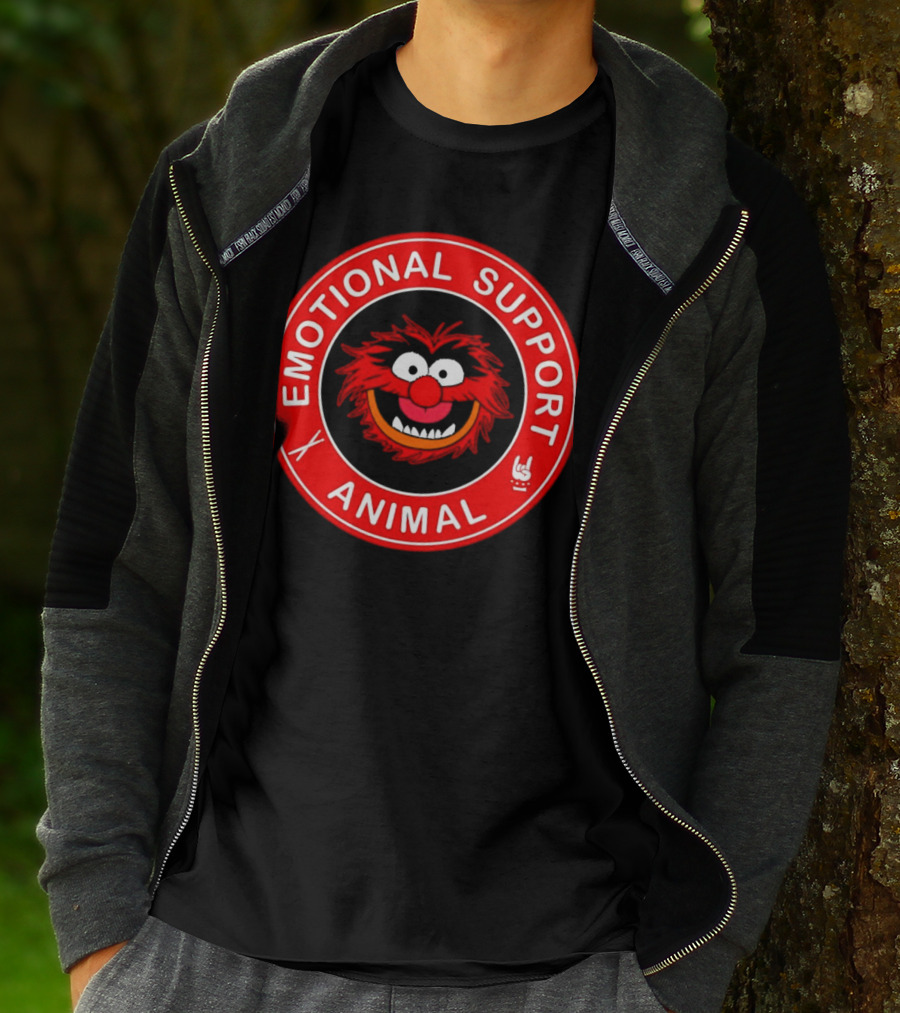 Emotional Support Animal Muppets Face Circle T-Shirt