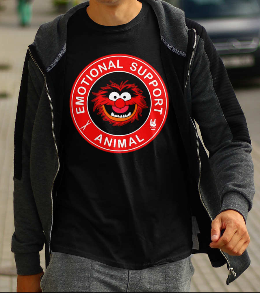 Emotional Support Animal Muppets Face Circle T-Shirt