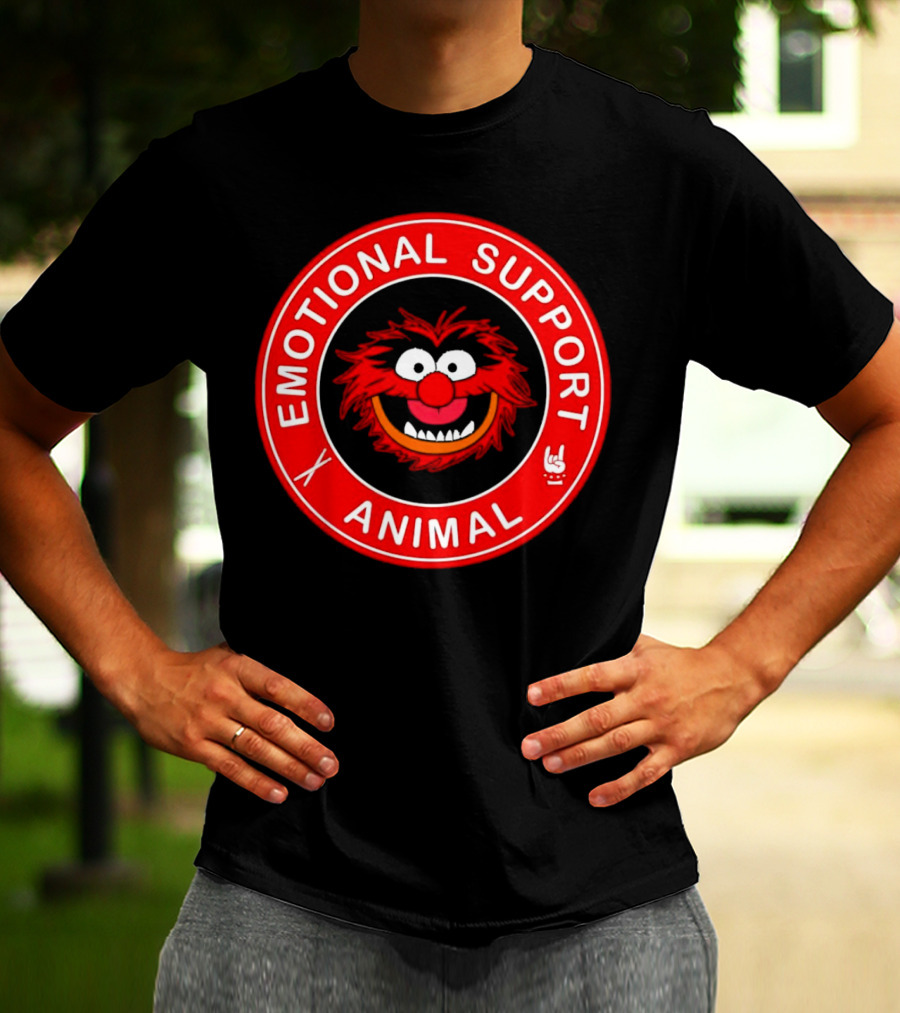 Emotional Support Animal Muppets Face Circle T-Shirt