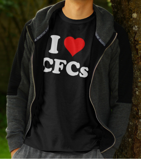 I Heart CFCs Retro-Style Bold Text And Red Heart T-Shirt