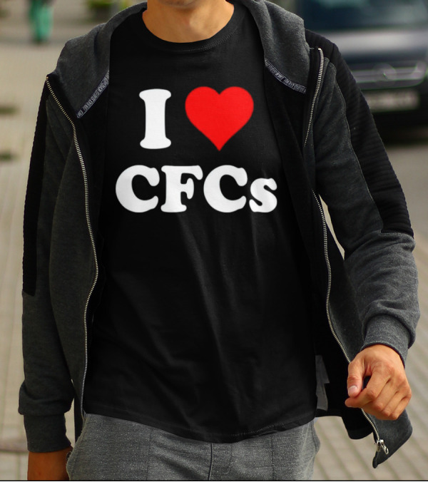 I Heart CFCs Retro-Style Bold Text And Red Heart T-Shirt