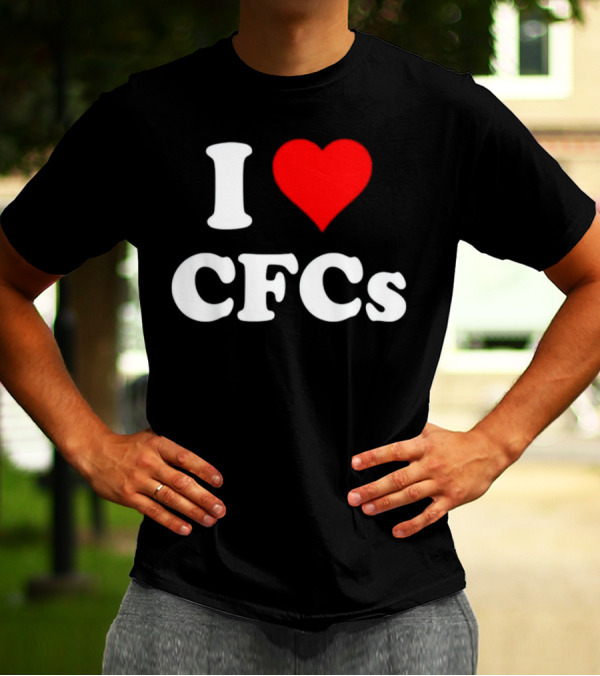 I Heart CFCs Retro-Style Bold Text And Red Heart T-Shirt