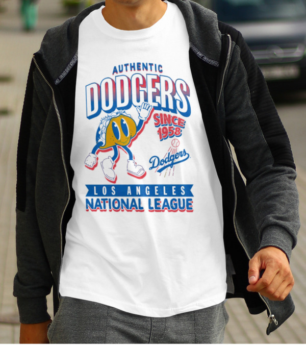 Authentic Dodgers Los Angeles Since 1958 National League Dodgers T-Shirt