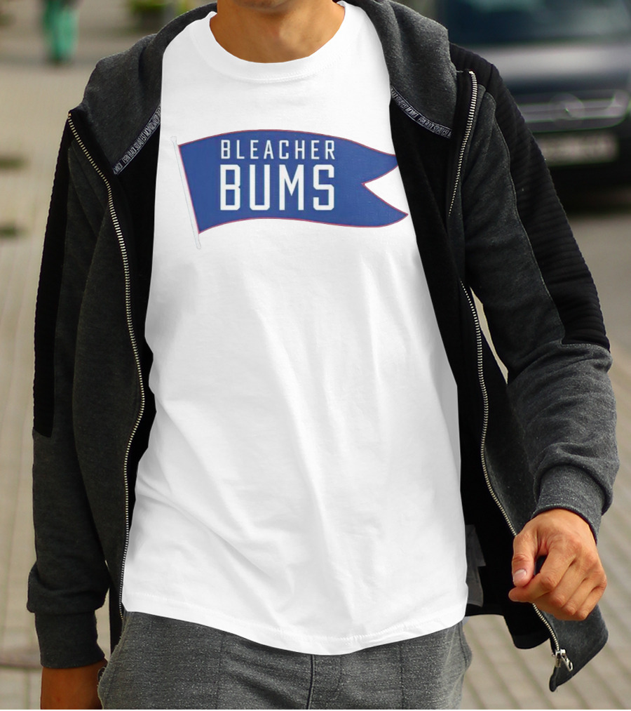 Bleacher Bums Blue Flag Banner T-Shirt