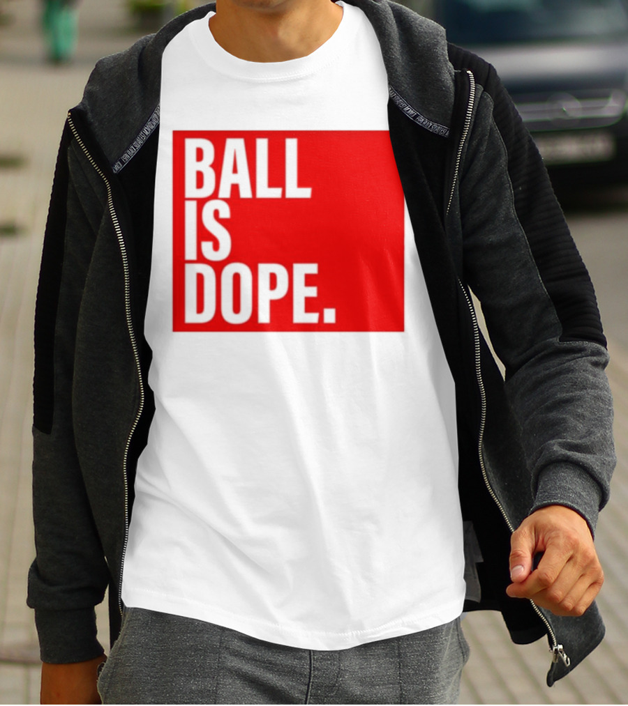 Arielle Ari Chambers Ball Is Dope Text Red And Black T-Shirt