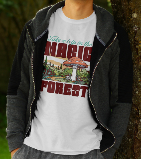 Take A Trip In The Magic Forest With Enchanted Mushroom Pathway T-Shirt