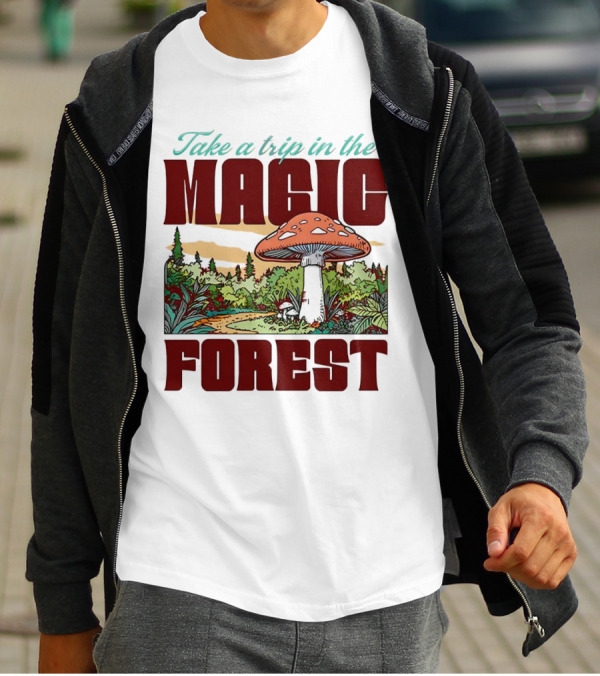 Take A Trip In The Magic Forest With Enchanted Mushroom Pathway T-Shirt