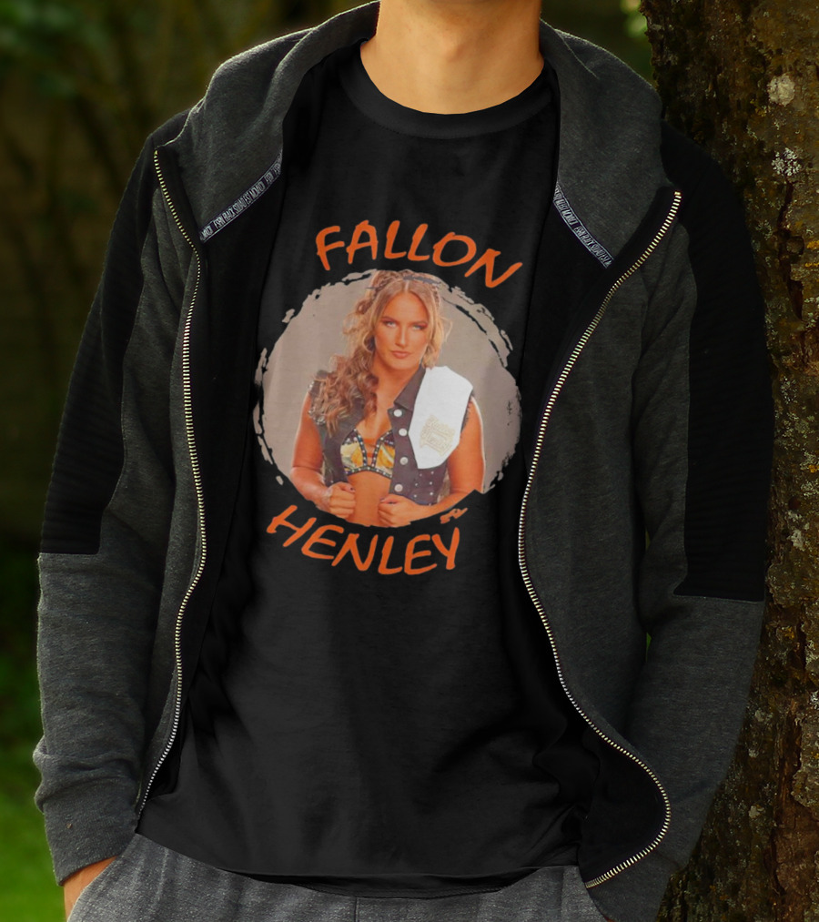 Fallon Henley WWE Bold Image With Studded Vest And Headband T-Shirt