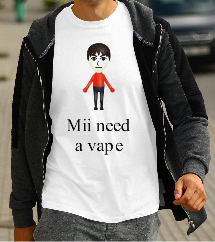 Mii Need A Vape Character Figure T-Shirt