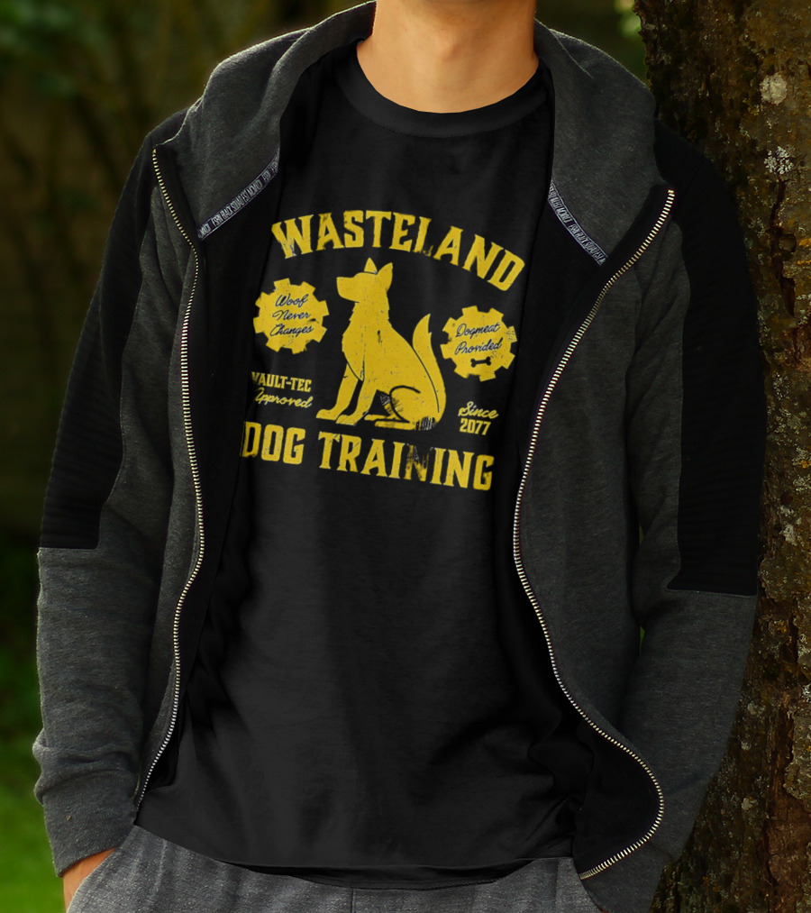 Wasteland Dog Training Woof Never Changes Dogmeat Provided Vault-Tec Approved Since 2077 T-Shirt