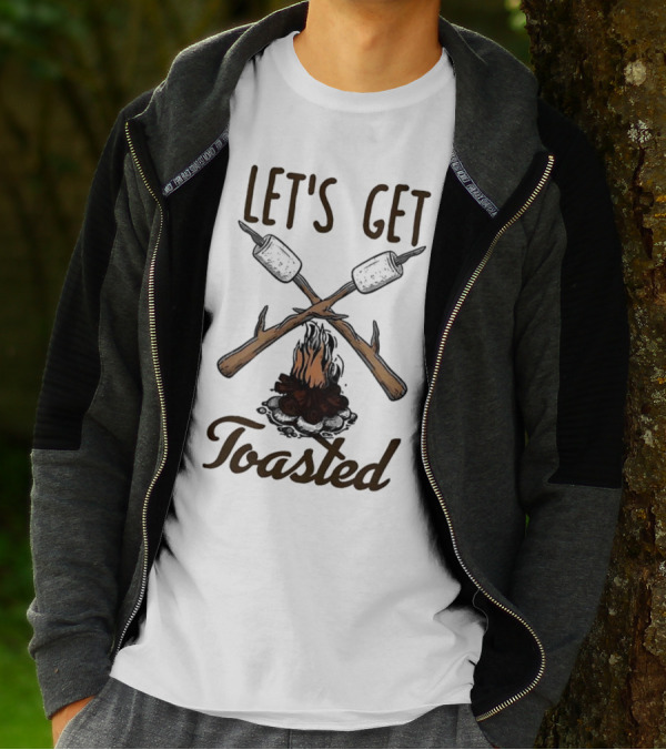 LET'S GET TOASTED Campfire S'mores Roasting T-Shirt