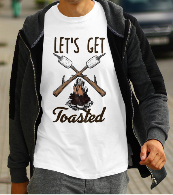 LET'S GET TOASTED Campfire S'mores Roasting T-Shirt