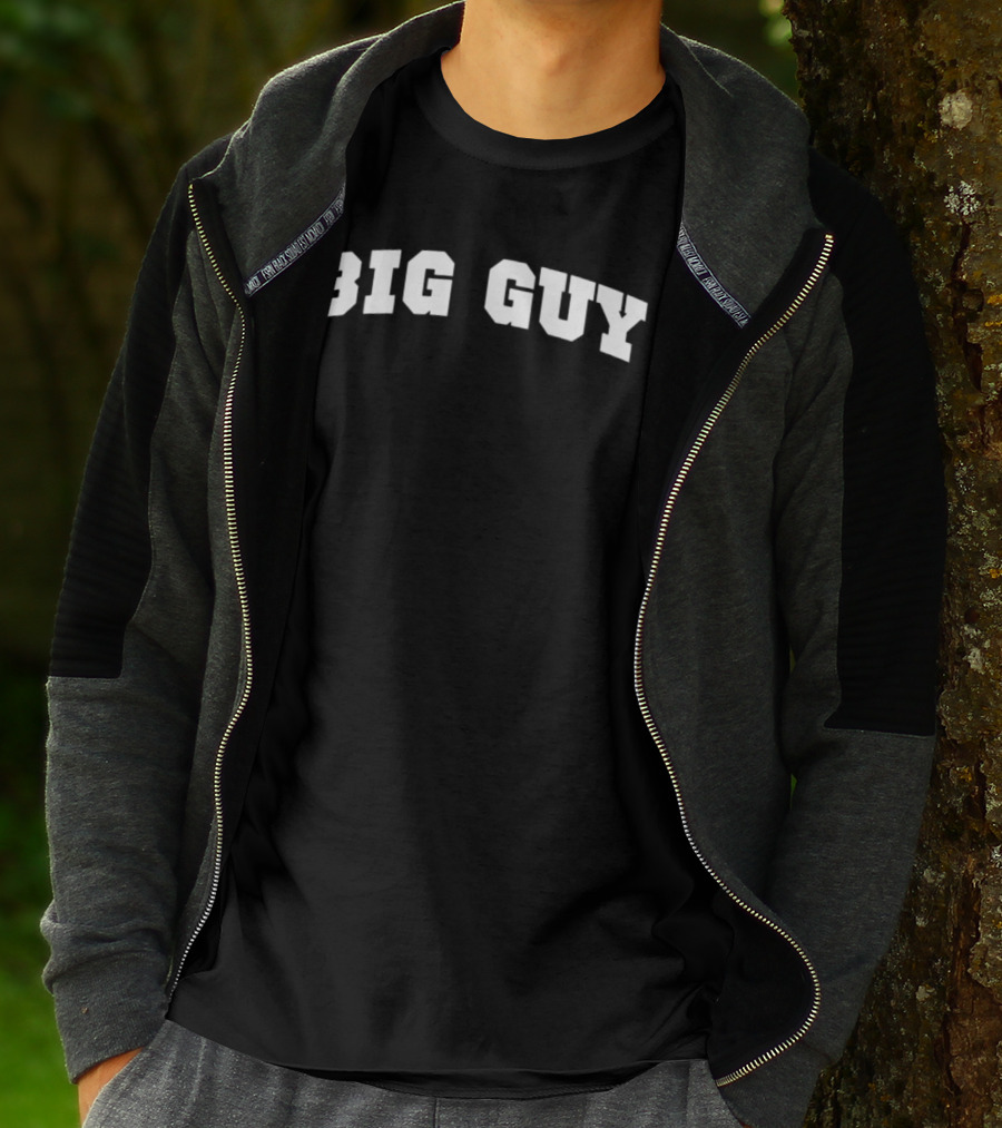 Big Guy Academy Text Bold Font T-Shirt