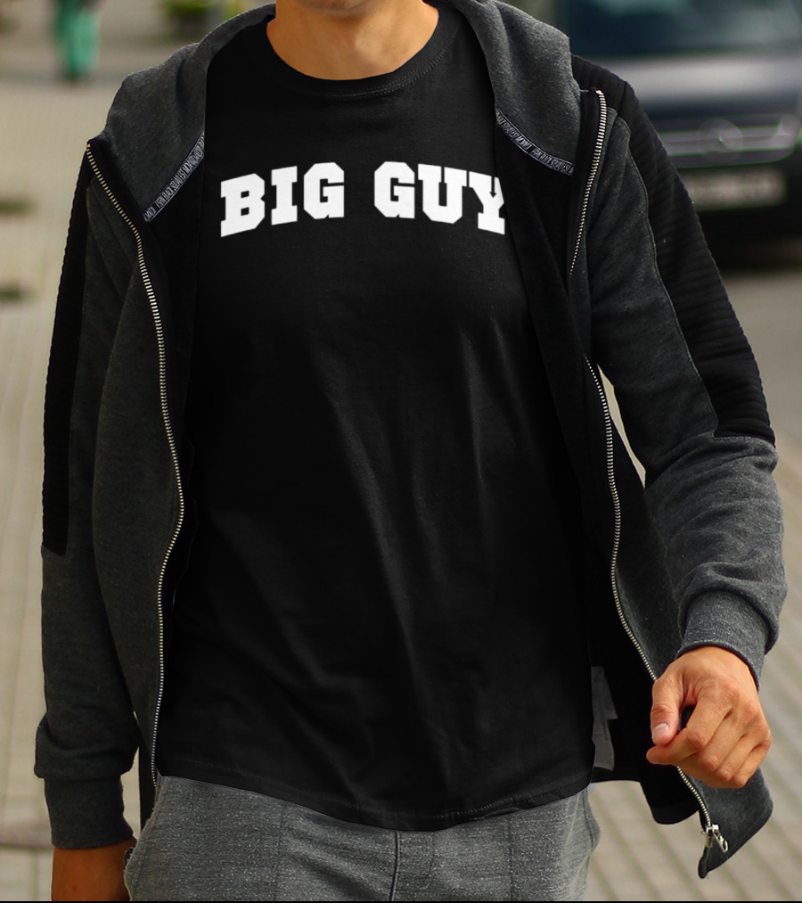 Big Guy Academy Text Bold Font T-Shirt