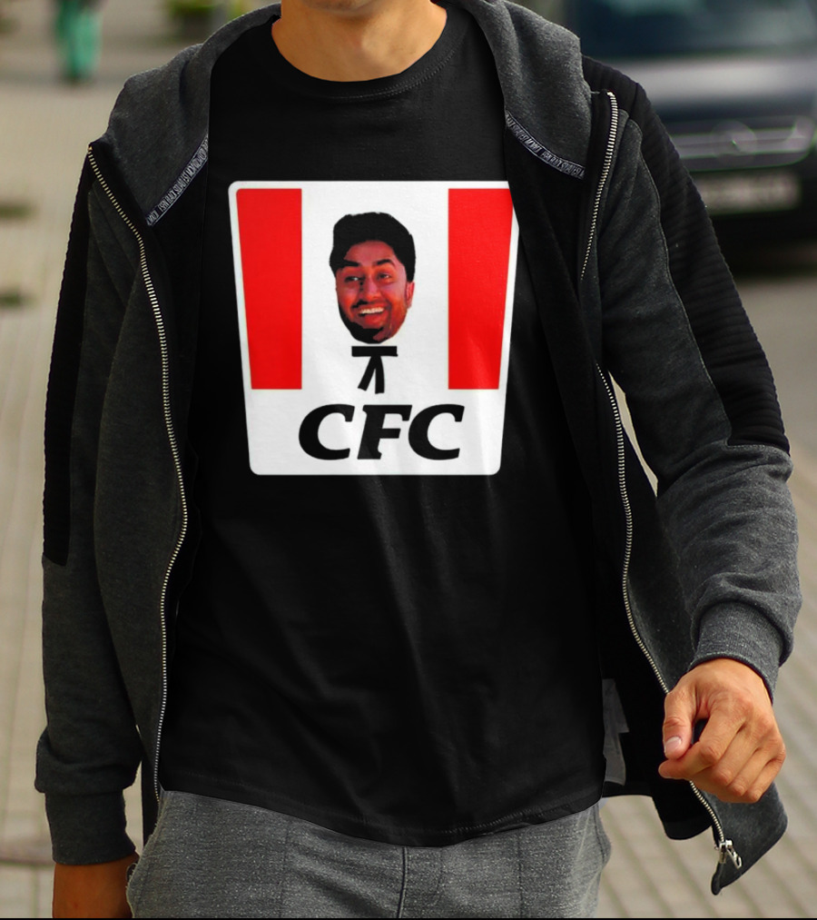 Mafs Collins CFC Parody Fried Chicken Face T-Shirt