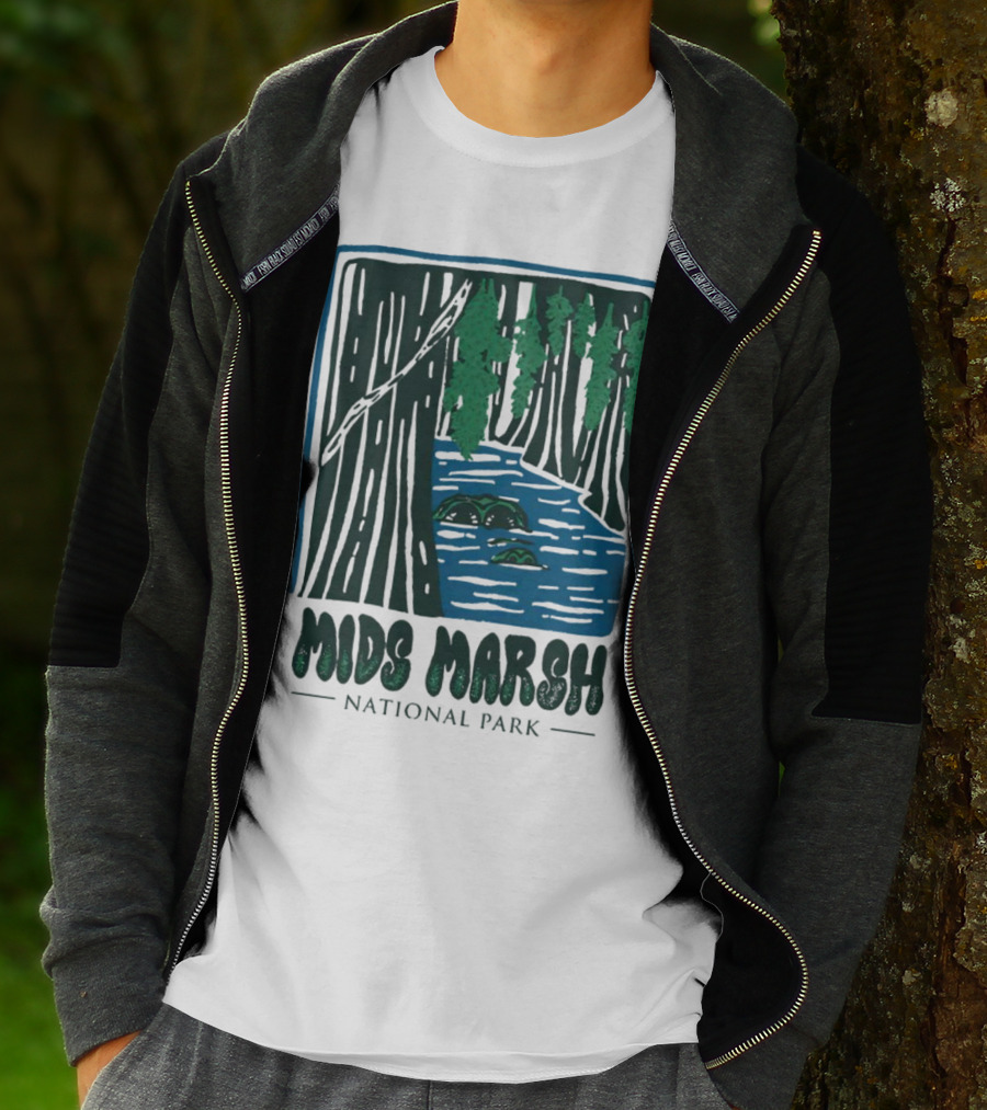Mids Marsh National Park Forest River Scene T-Shirt