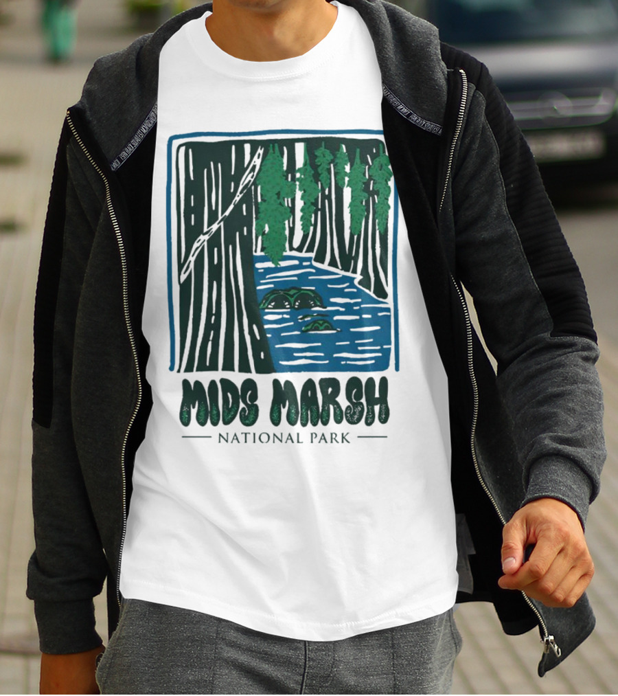 Mids Marsh National Park Forest River Scene T-Shirt