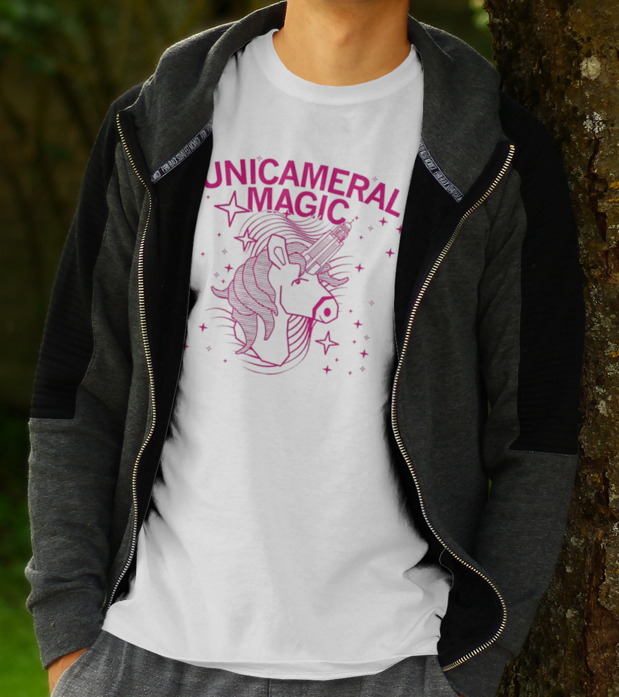 Unicameral Magic Neon Unicorn Capitol Stars T-Shirt