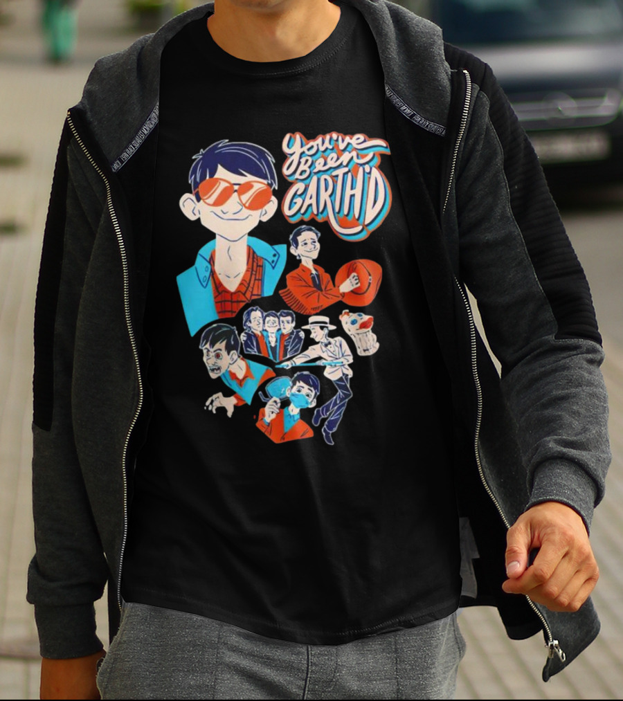 You've Been Garthd Cartoon Style Character Montage T-Shirt