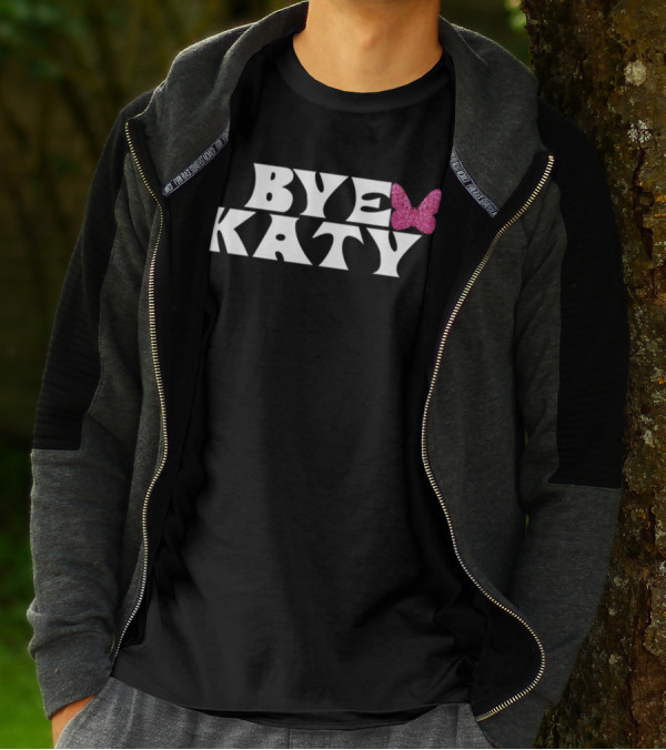 Bye Katy Pink Glitter Butterfly T-Shirt