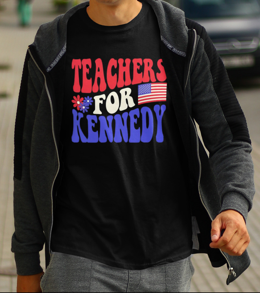 Teachers For Kennedy American Flag T-Shirt
