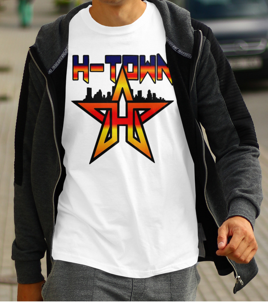 H-Town Skyline Star Houston Astros Baseball T-Shirt