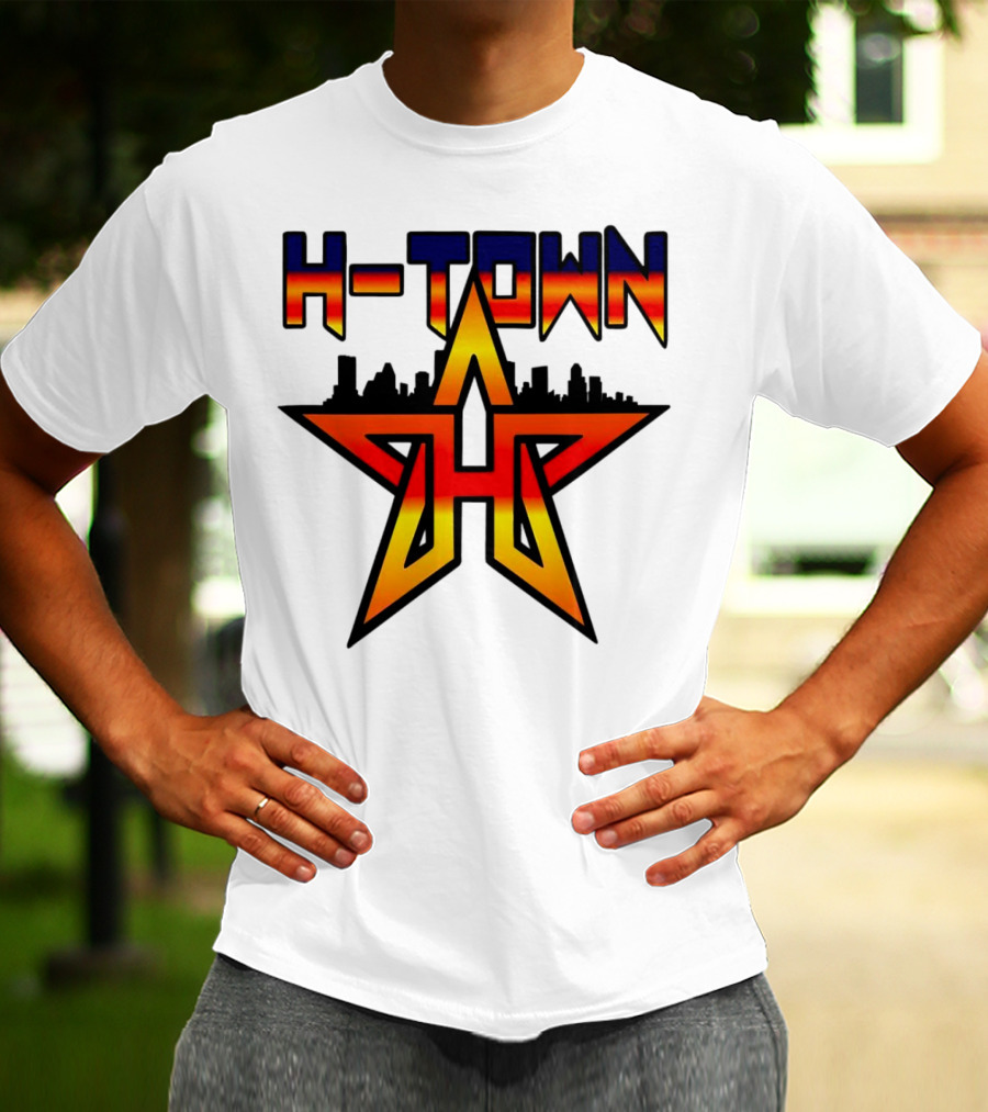 H-Town Skyline Star Houston Astros Baseball T-Shirt