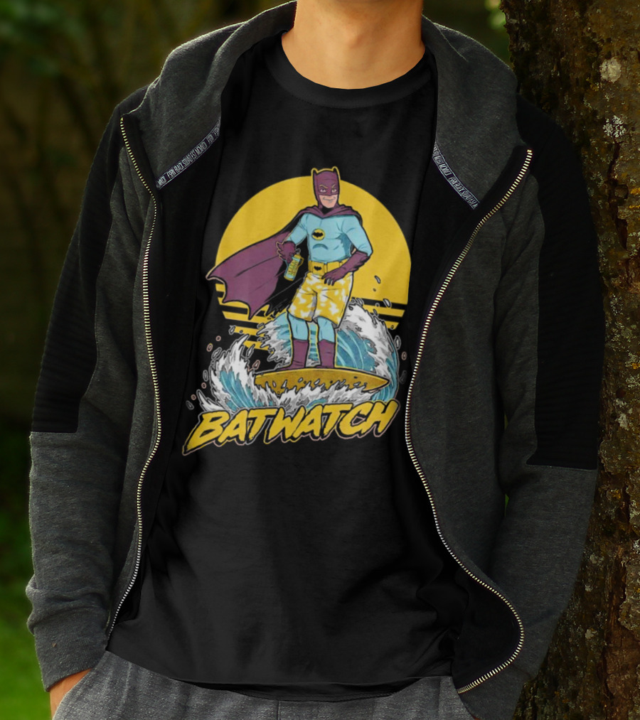 Batwatch Batman Surfing Bat Beach Summer T-Shirt