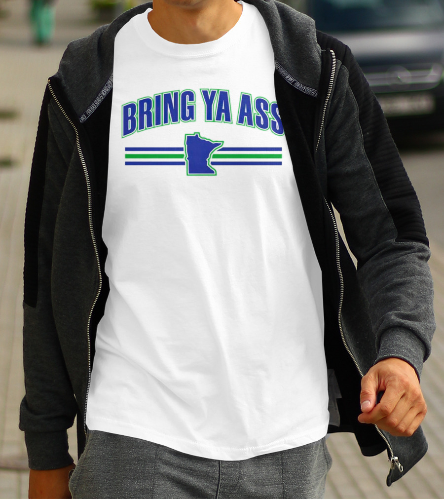 Bring Ya Ass Minnesota Timberwolves Map T-Shirt