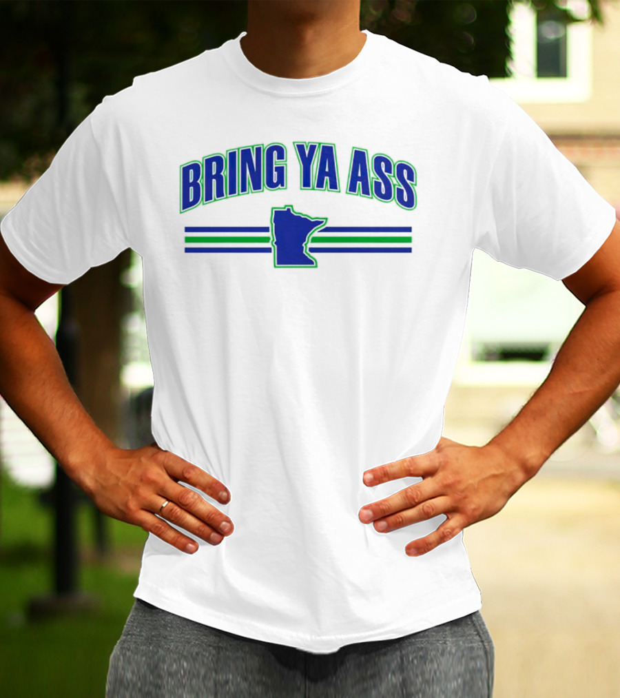 Bring Ya Ass Minnesota Timberwolves Map T-Shirt