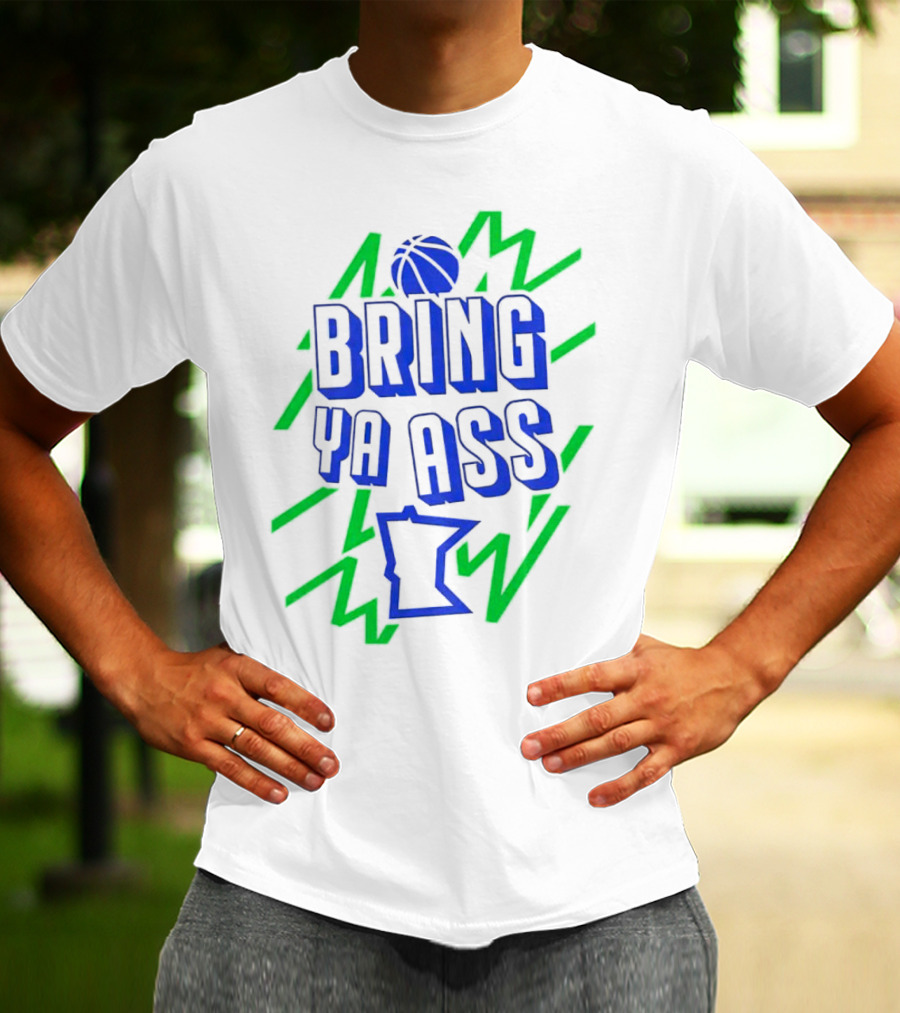 Bring Ya Ass Minnesota Basketball Neon T-Shirt