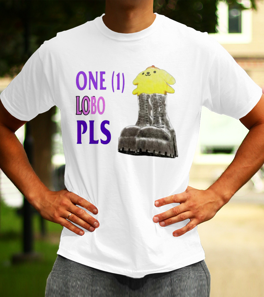 ONE (1) LOBO PLS Yellow Character Black Boots T-Shirt