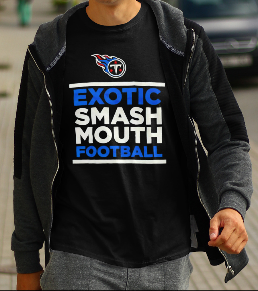 Tennessee Titans Exotic Smash Mouth Football T-Shirt