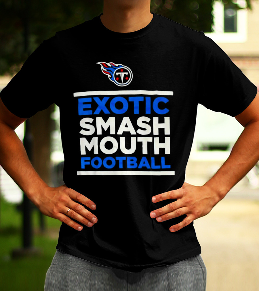 Tennessee Titans Exotic Smash Mouth Football T-Shirt