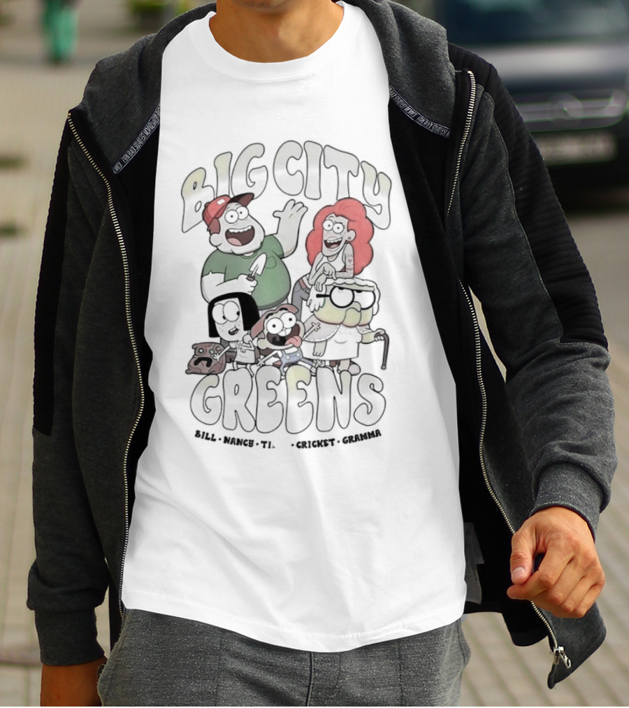 Big City Greens Bill Nancy Tilly Cricket Gramma Characters T-Shirt