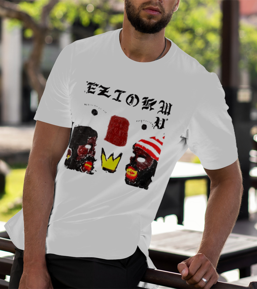 Eziokwu Mixtape Album Crowned Faces With Red Beanie And Glowing Accents T-Shirt