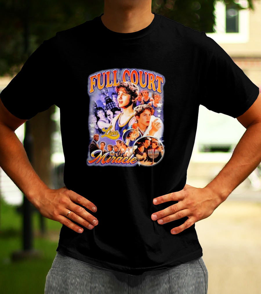 Full Court Miracle Lions Basketball Menorah T-Shirt