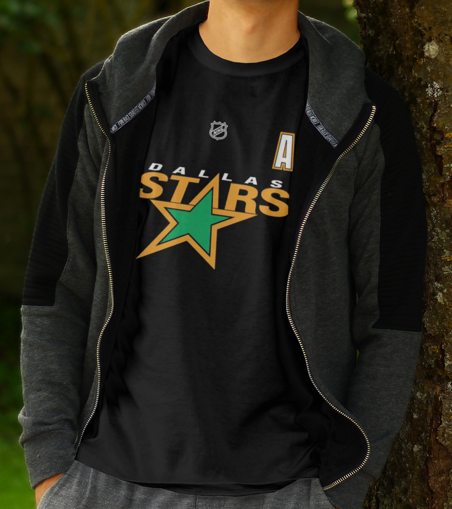 Dallas Stars NHL Hockey Team Logo And Letter A T-Shirt