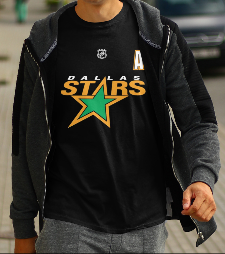 Dallas Stars NHL Hockey Team Logo And Letter A T-Shirt