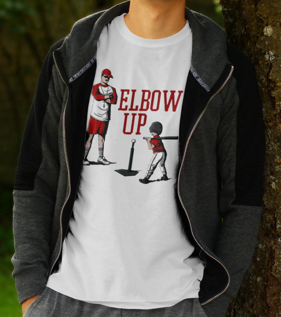 Elbow Up Baseball Coach Batting Stance T-Shirt