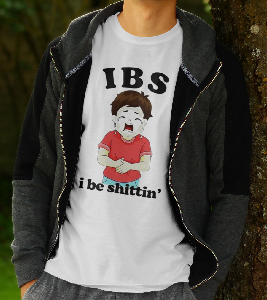 IBS I Be Shittin’ Kid Holding Stomach T-Shirt