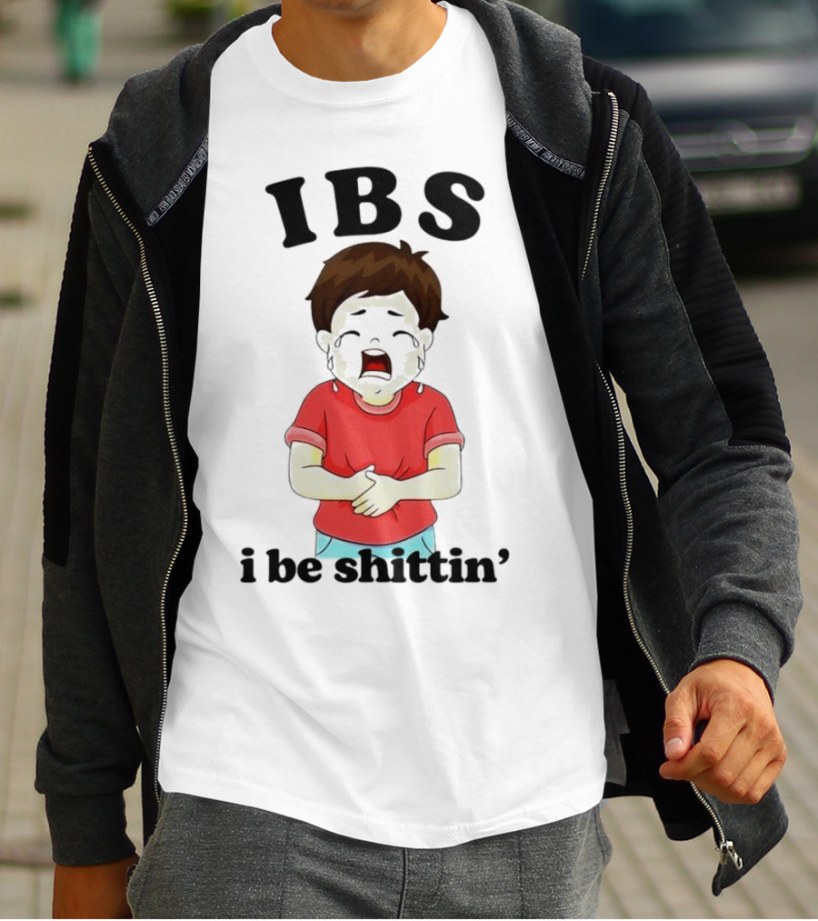 IBS I Be Shittin’ Kid Holding Stomach T-Shirt
