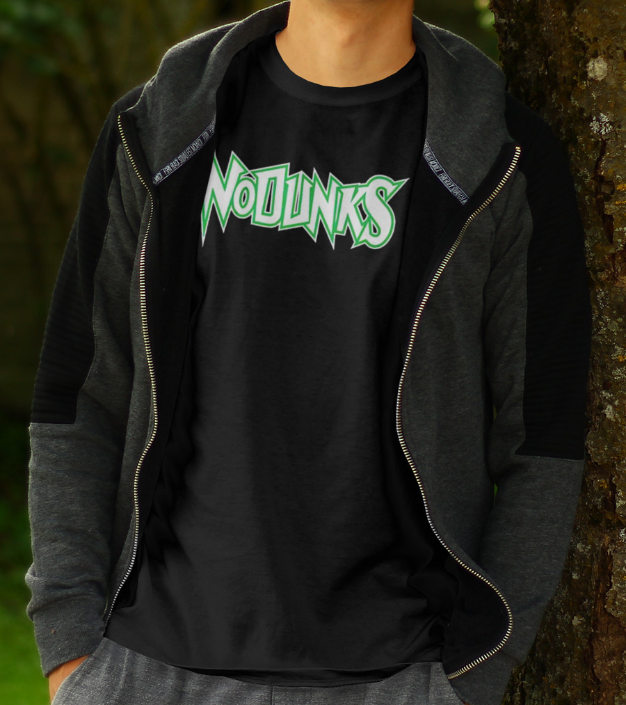 Minnesota Timberwolves No Dunks Bold Green Text T-Shirt