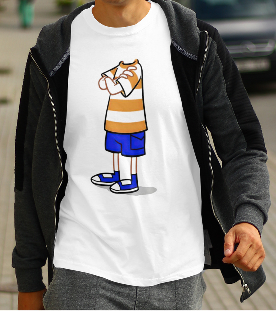 Phineas Ferb Cartoon Style Stun Body Outfit Blue Shorts T-Shirt