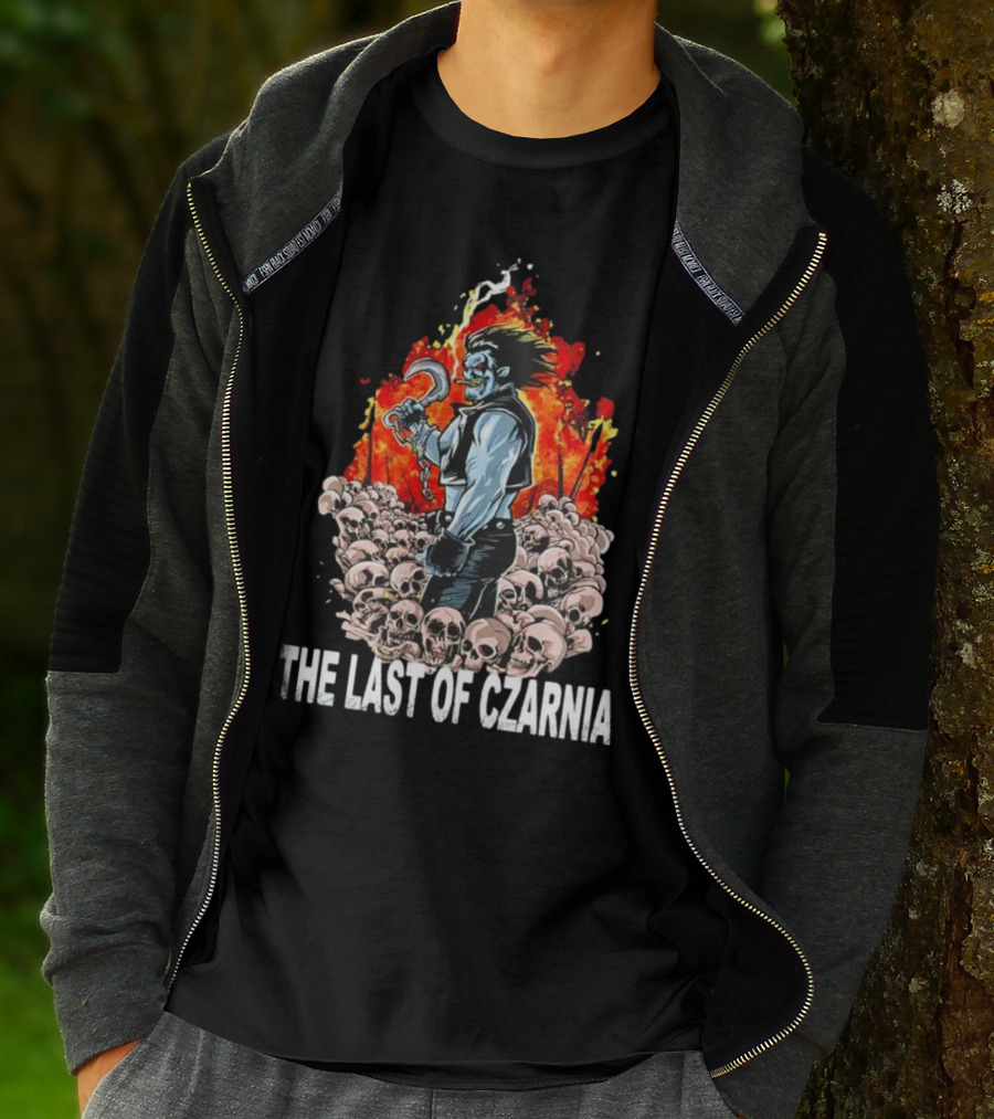 The Last Of Czarnia Lobo Standing Amidst Skulls And Flames T-Shirt