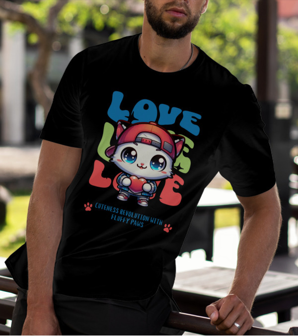 Love Love Love Cuteness Revolution With Fluffy Paws T-Shirt
