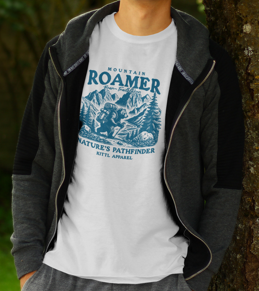 MOUNTAIN ROAMER BEAR TRAILBLAZER NATURE'S PATHFINDER KITTl T-Shirt