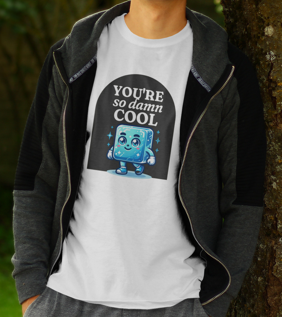 Smiling Ice Cube With You're So Damn Cool T-Shirt